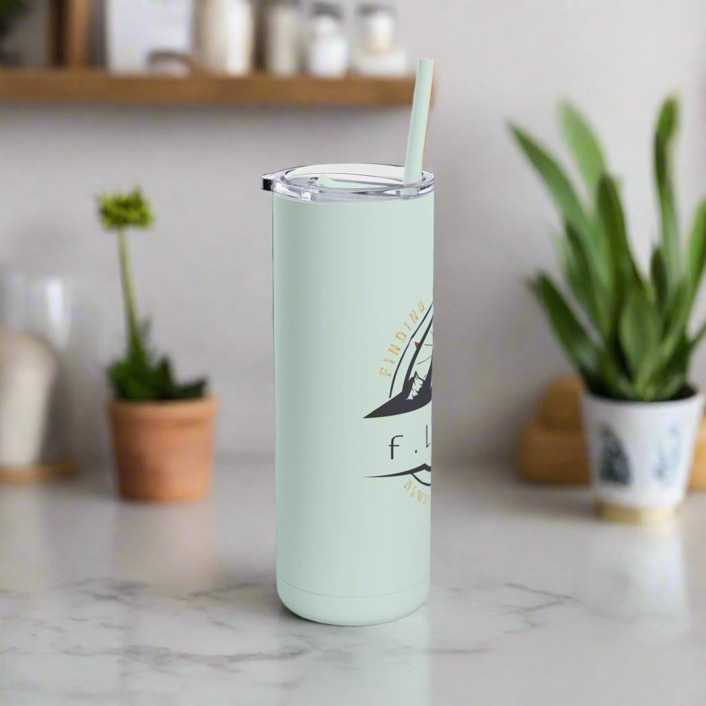 Positive Affirmation Travel Tumbler, FLAW Acronym, Self-Care Drinkware
