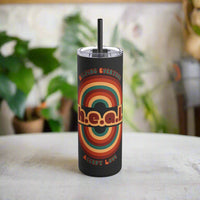 Thumbnail for 1970s Retro Graphic Travel Tumbler, Heal Typography for Mindful Living