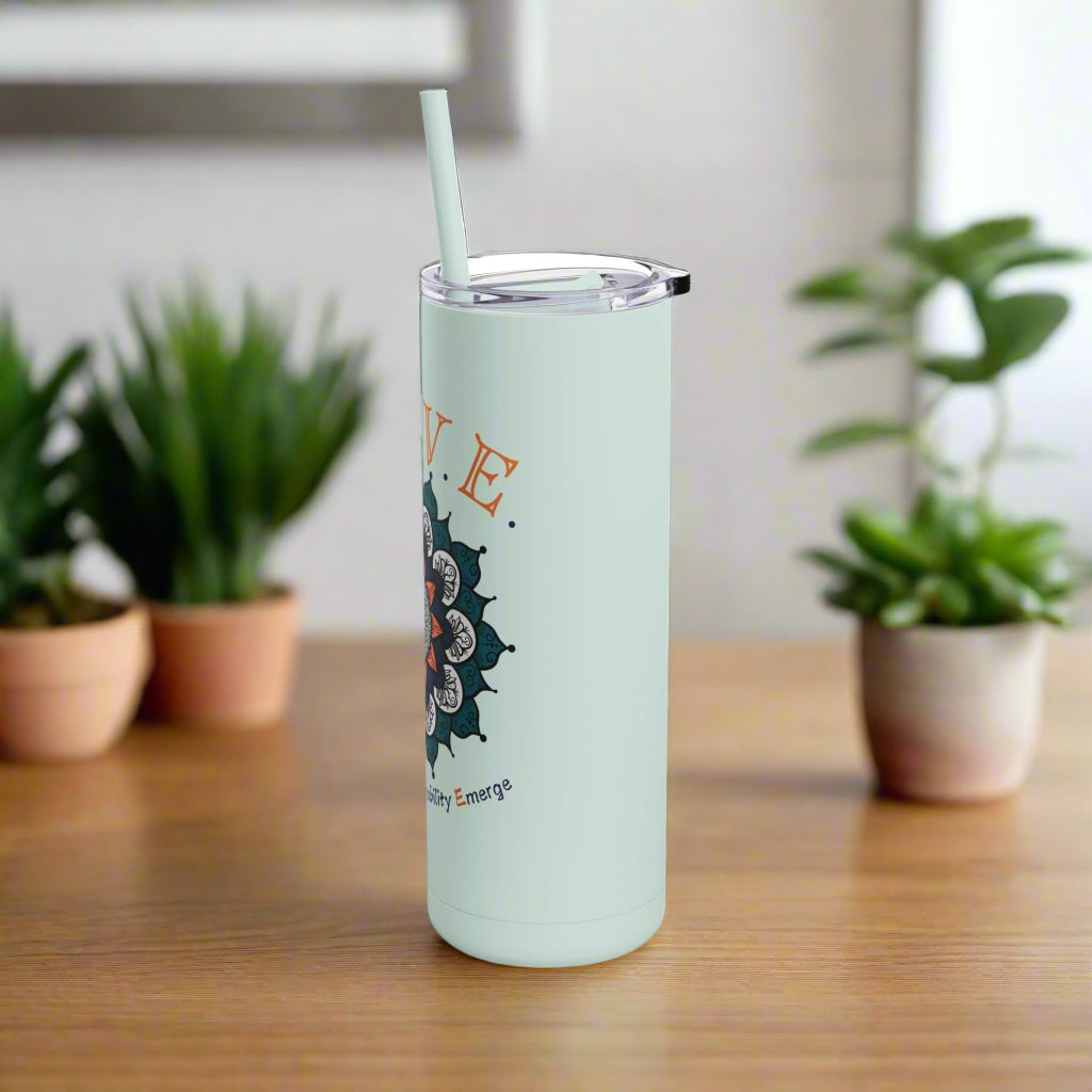 Emotional Healing Love Affirmation Tumbler Cup, Positivity & Wellness