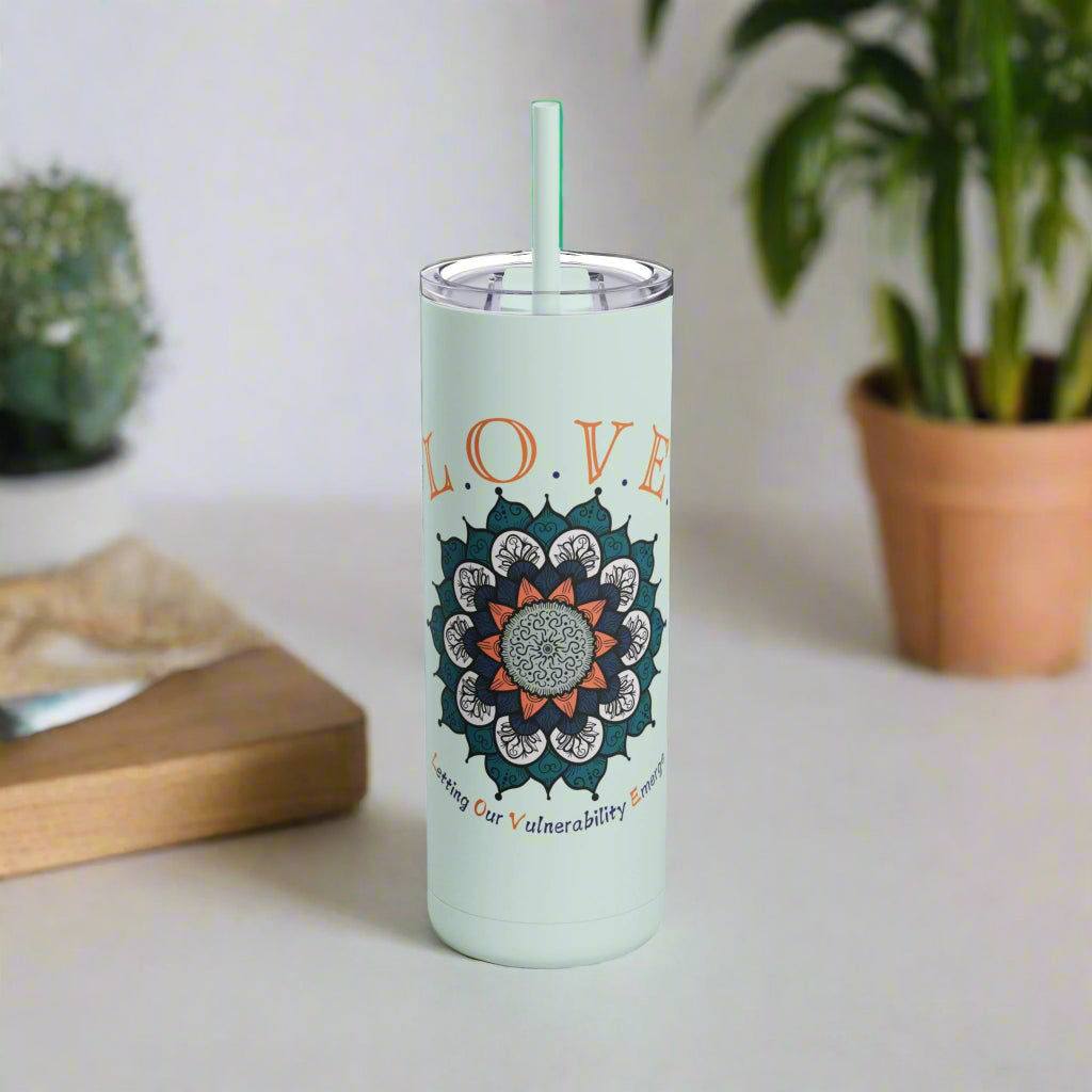 Emotional Healing Love Affirmation Tumbler Cup, Positivity & Wellness