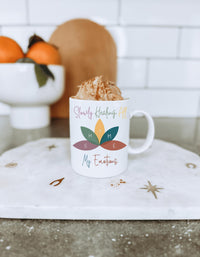 Thumbnail for Trauma Healing My Emotions Coffee Mug, Lotus Flower Graphic Print Cup
