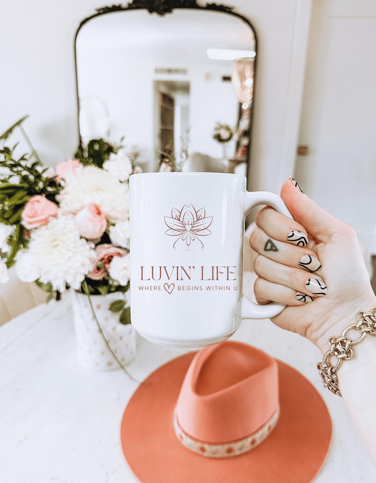 Self-Love Daily Mantra Coffee Cup, Morning Affirmation Positivity Mug