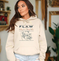 Thumbnail for a woman wearing a white hoodie with a flower graphic on it