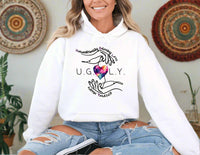 Thumbnail for a woman wearing a white hoodie with a heart on it