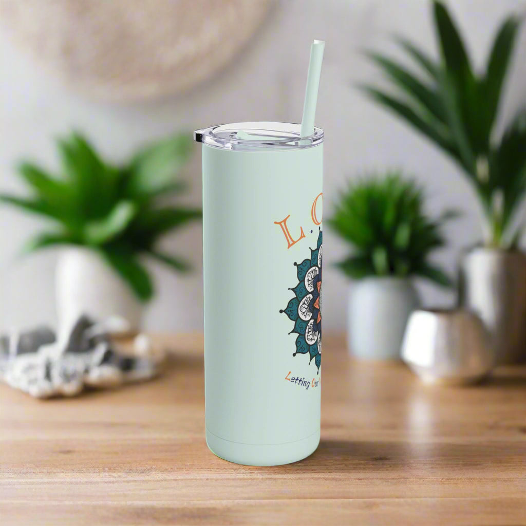 Emotional Healing Love Affirmation Tumbler Cup, Positivity & Wellness