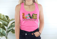 Thumbnail for a woman wearing a pink tank top with the word love on it