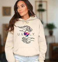Thumbnail for a woman wearing a white hoodie with a heart on it
