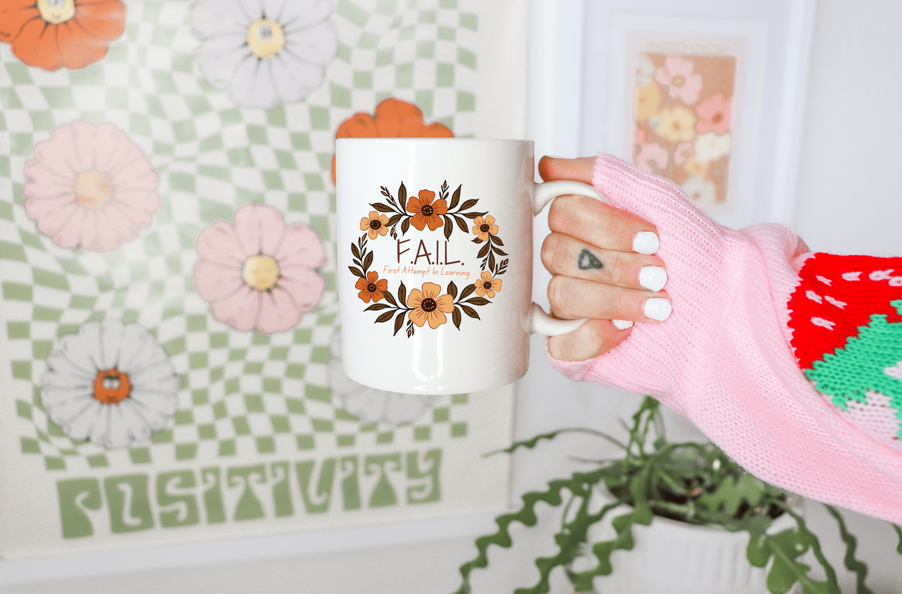 FAIL Acronym Coffee Mug – First Attempt In Learning, Motivational Self-Growth Gift