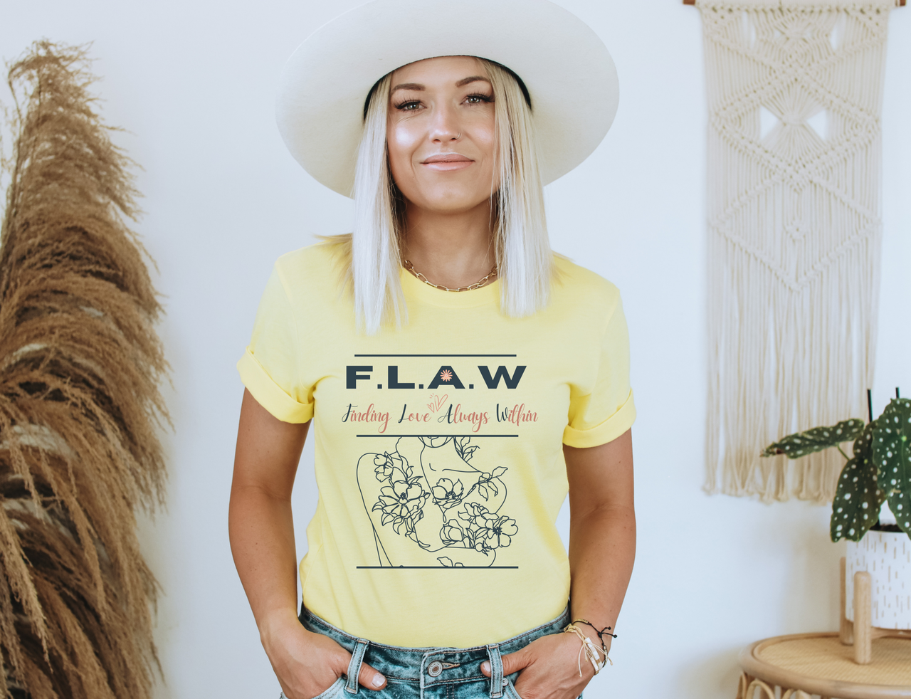 Boho Line Art Women’s Tee, Love Yourself, Minimalist Self-Worth Shirt