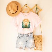 Thumbnail for Buddha Graphic Self-Worth Tee, Grow Mindful Living Typography Top