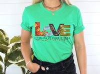 Thumbnail for Floral Retro Vintage T-Shirt, Self-LOVE Graphic Tee, Boho Positivity