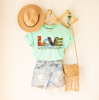 Thumbnail for Floral Retro Vintage T-Shirt, Self-LOVE Graphic Tee, Boho Positivity