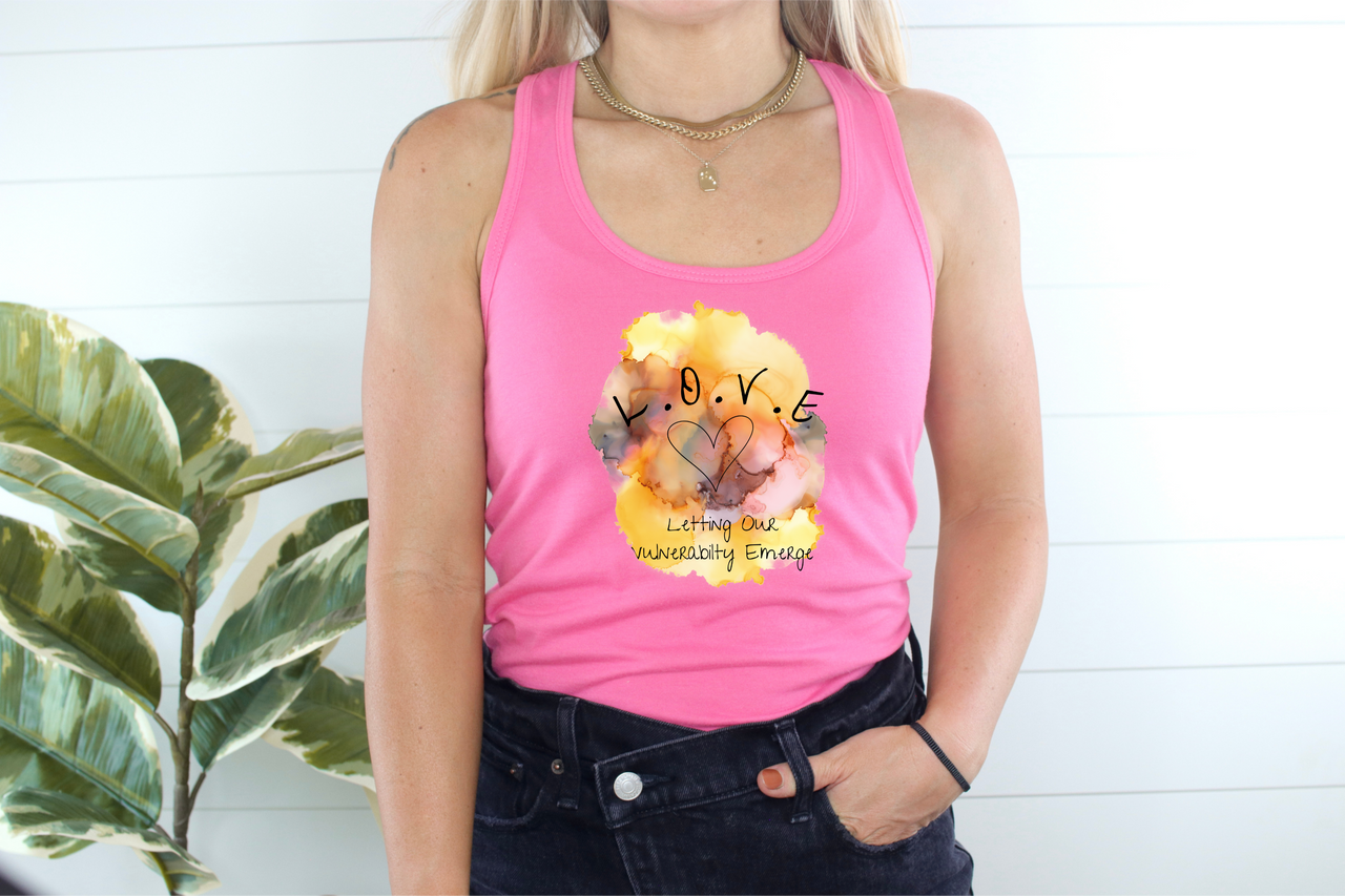 Self-Acceptance Racerback Tank Top, Empowering Love & Confidence