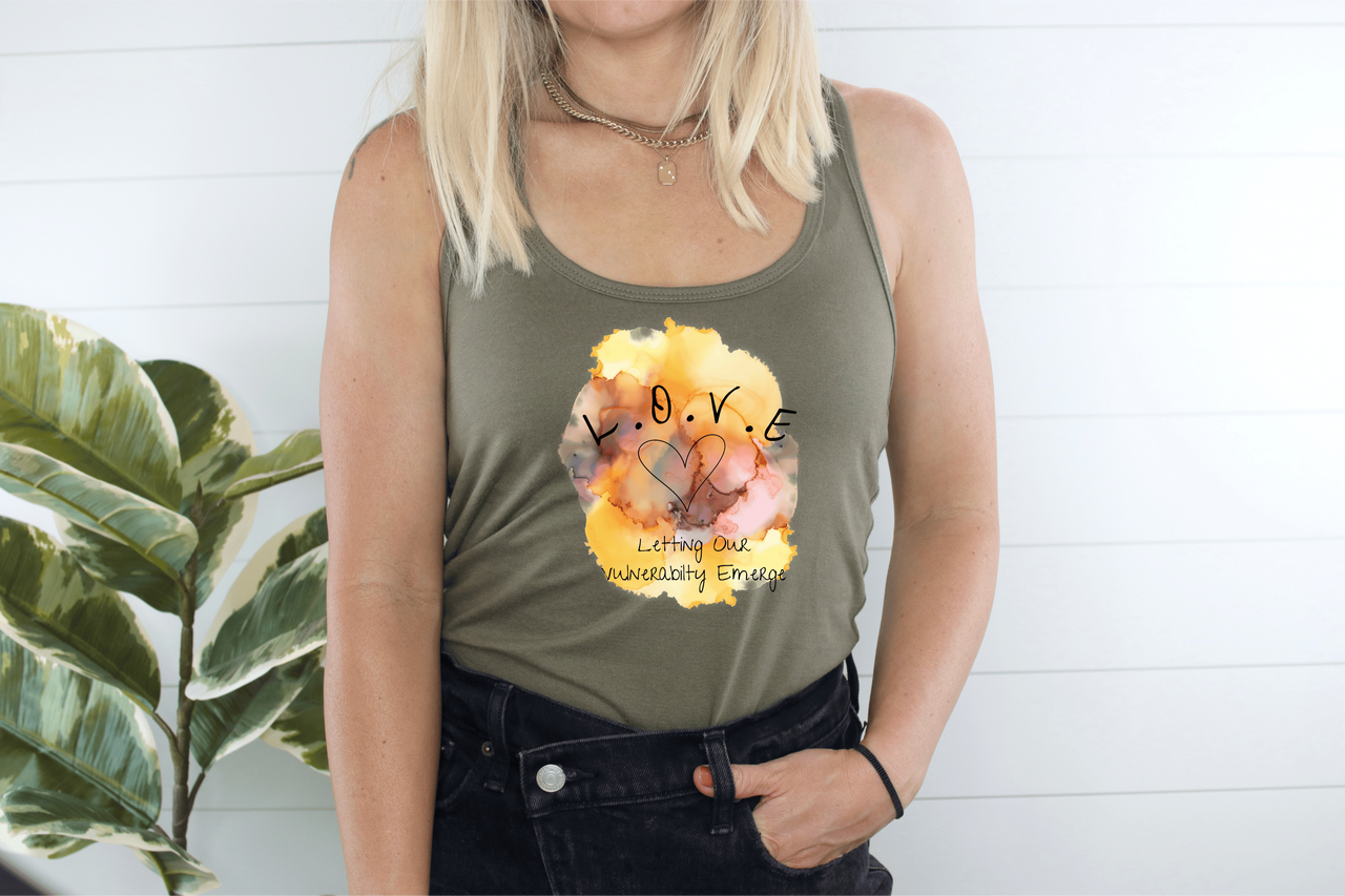 Self-Acceptance Racerback Tank Top, Empowering Love & Confidence