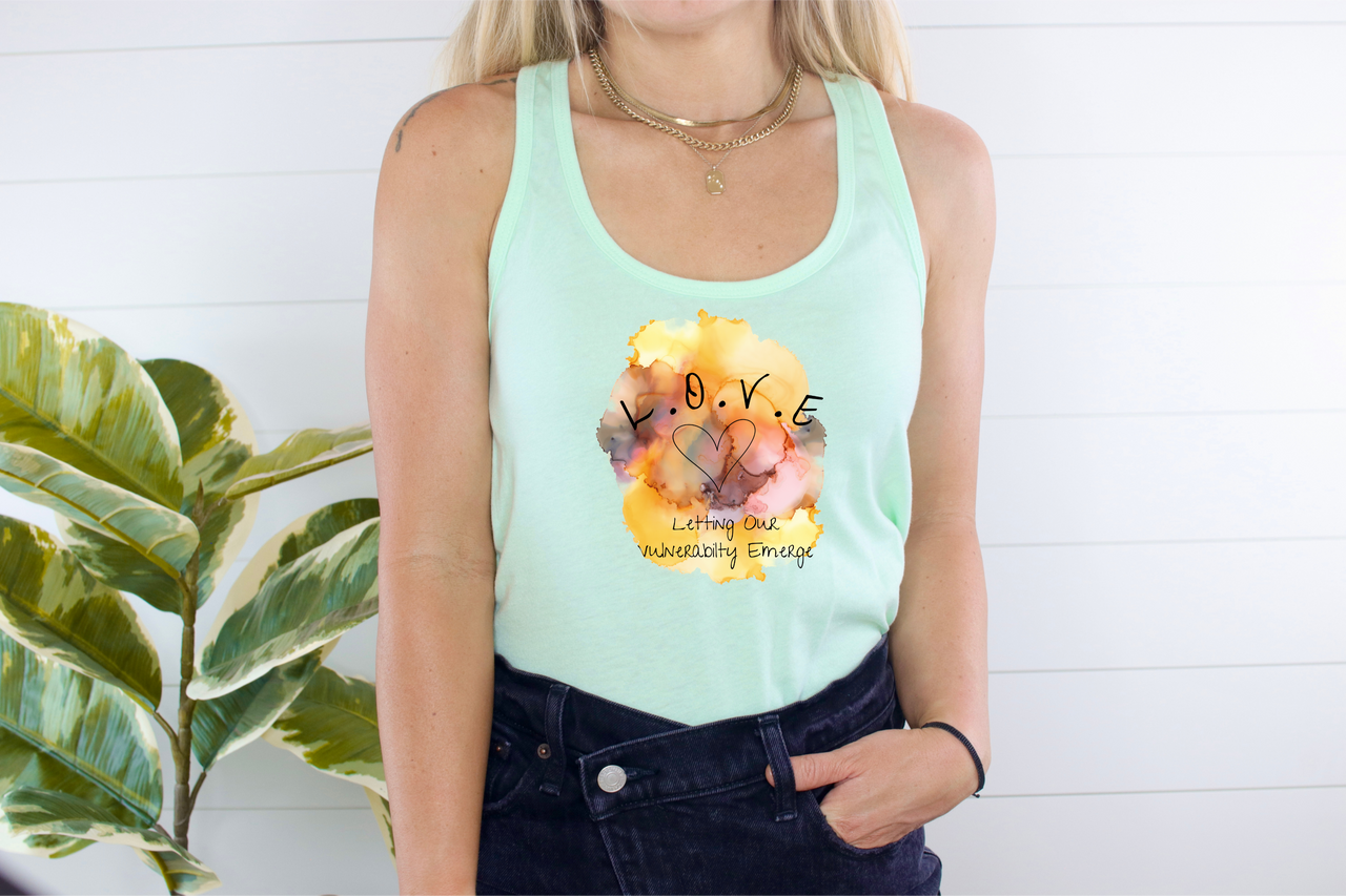 Self-Acceptance Racerback Tank Top, Empowering Love & Confidence