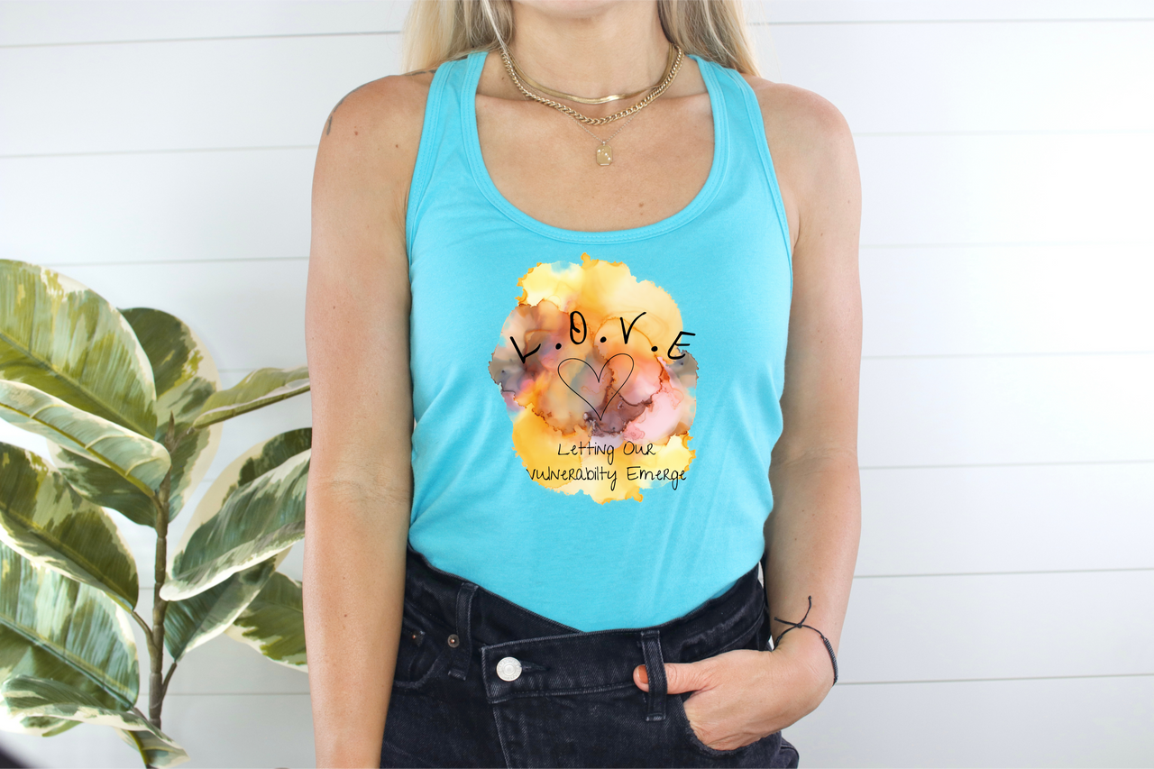 Self-Acceptance Racerback Tank Top, Empowering Love & Confidence
