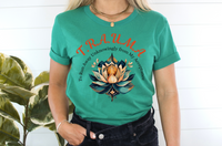 Thumbnail for Lotus Flower Trauma Healing Graphic Tee, Mental Wellness & Strength T Shirt