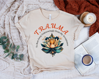 Thumbnail for Lotus Flower Trauma Healing Graphic Tee, Mental Wellness & Strength T Shirt
