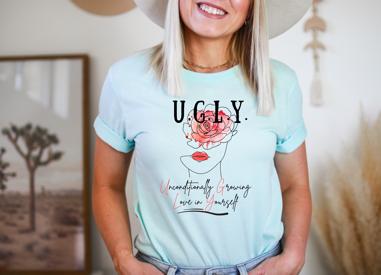 Body Positivity Tee, UGLY Acronym, Self-Acceptance Awareness Shirt
