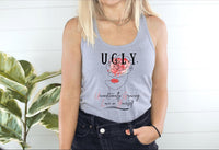 Thumbnail for a woman wearing a tank top with a flower on it