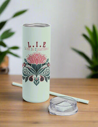Thumbnail for a can of coffee next to a glass of water