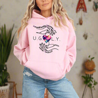 Thumbnail for a woman wearing a pink hoodie with a heart on it